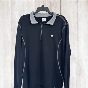 Izod Golf Men’s XL Black 1/4 Zip Pullover | Lightweight Athletic Activewear